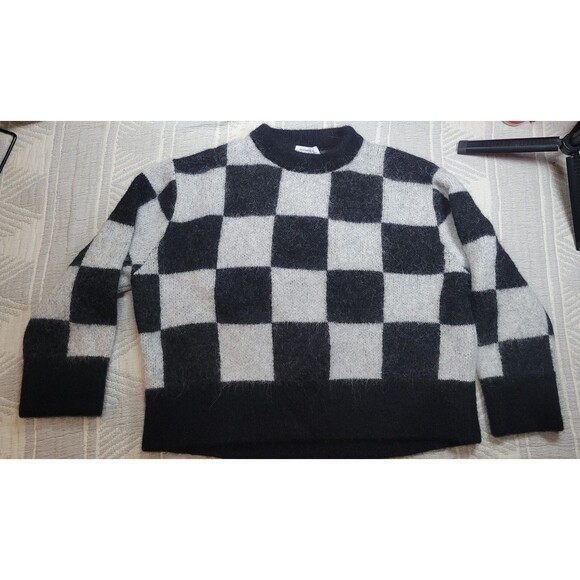 & Other Stories Stockholm Atelier Checkerboard Wool-Blend Sweater (Size Small) - Picture 1 of 10